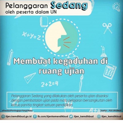 Pelanggaran Sedang oleh Peserta dalam Ujian Nasional - 20190325